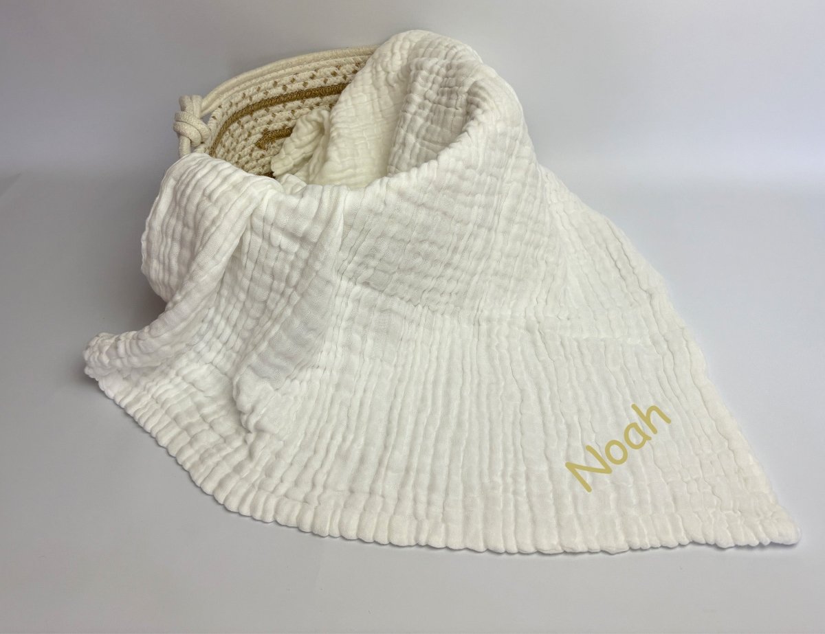 Muslin Blanket - White - Two Little Pockets