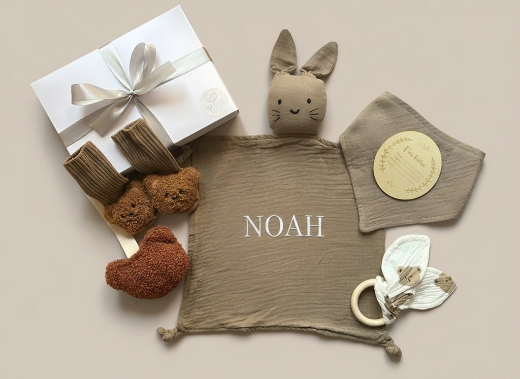 New Arrival Baby Gift Set - Mocha - Two Little Pockets