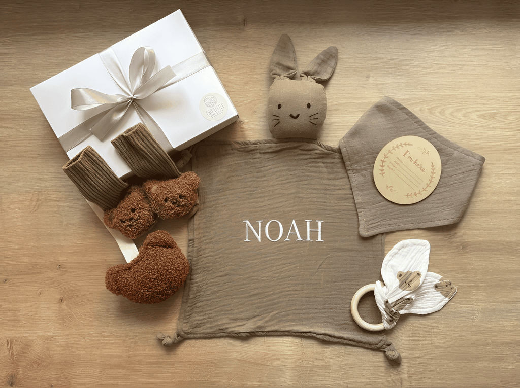 New Arrival Baby Gift Set - Mocha - Two Little Pockets