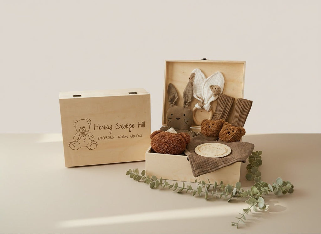 New Arrival Keepsake Box - Mocha - Two Little Pockets