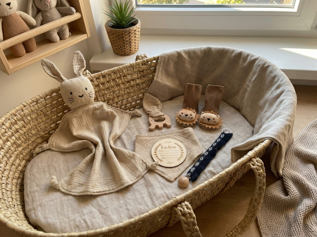 New Arrival Keepsake Box - Natural - Two Little Pockets