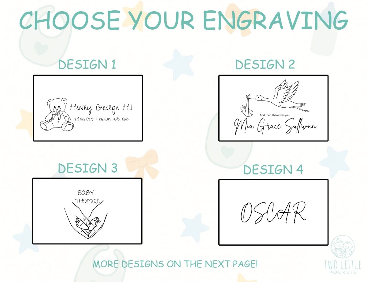 New Arrival Keepsake Box - Natural - Two Little Pockets