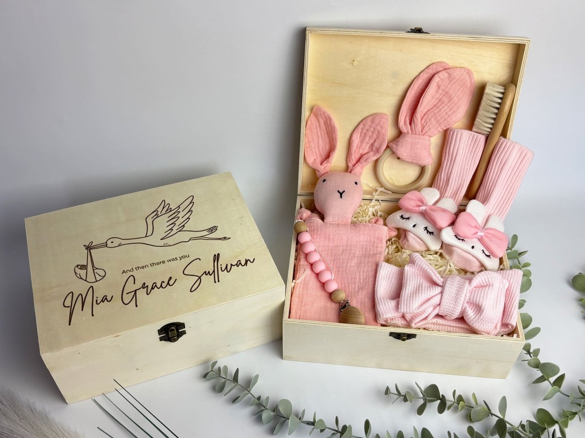 New Arrival Keepsake Box - Pink - Two Little Pockets