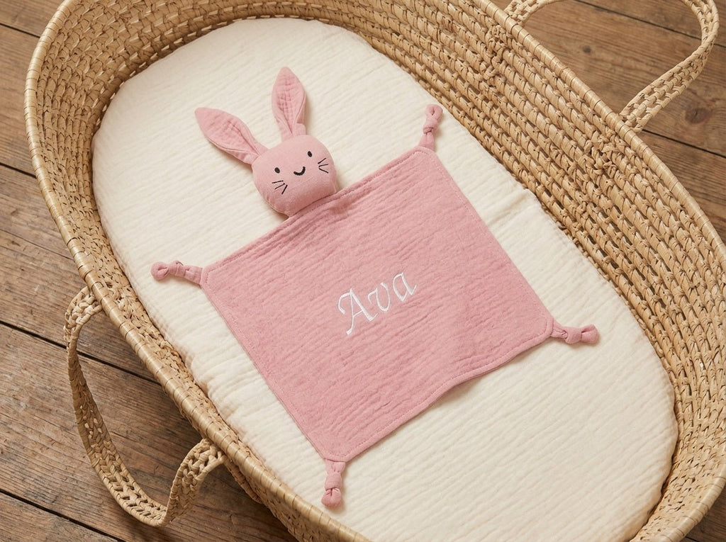 Personalised Baby Comforter - Pink - Two Little Pockets