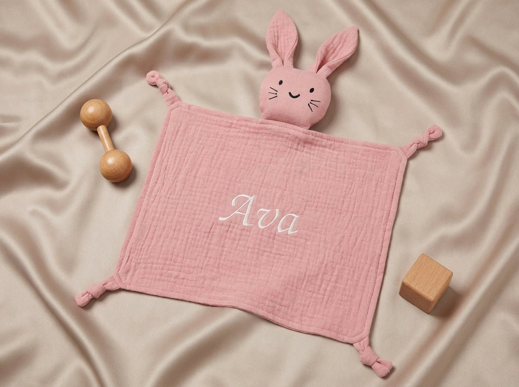 Personalised Baby Comforter - Pink - Two Little Pockets