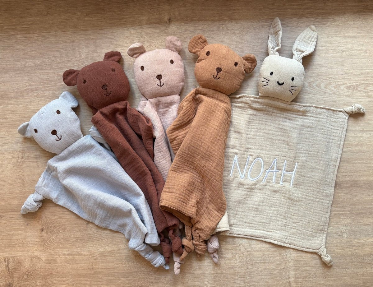 Personalised Baby Comforter - Taupe - Two Little Pockets